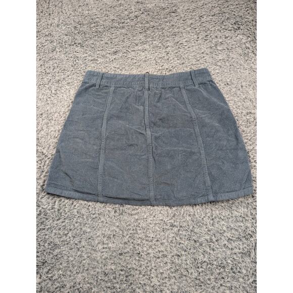 American Eagle Skirt Women 10 Blue Hi Rise A Line Classiccore Casual Corduroy - Picture 7 of 8